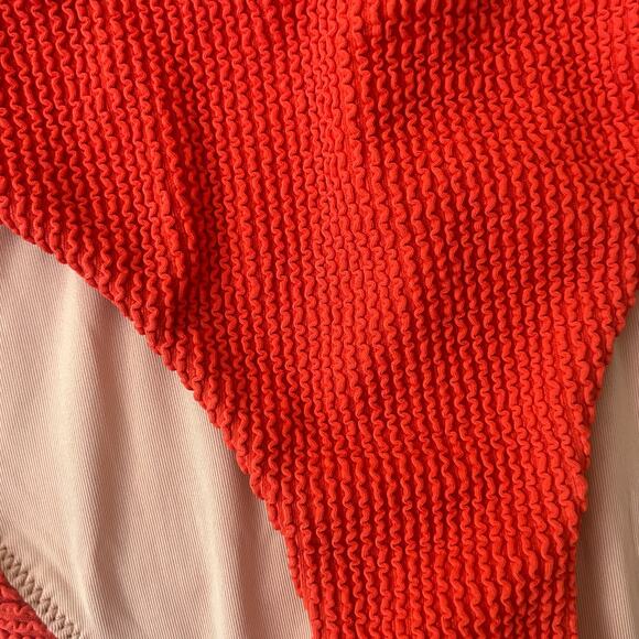 J. Crew Swim Scrunchie Hipster Bikini Bottoms Orange L Large New - Picture 2 of 6